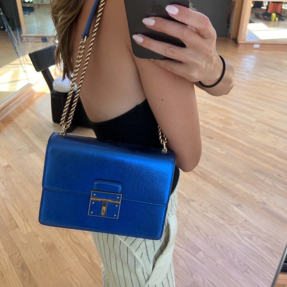 Dolce & Gabbana blue shoulder bag